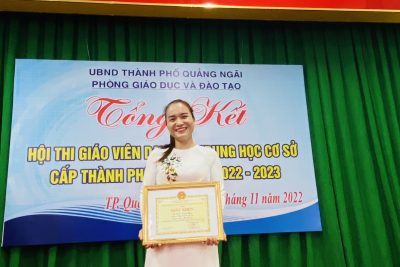 CHÚC MỪNG GIÁO VIÊN ĐẠT GIẢI KHI THAM GIA HỘI THI GIÁO VIÊN DẠY GIỎI CẤP THÀNH PHỐ