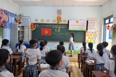 Lễ kết nạp Đội cho học sinh khối lớp 3 năm học 2025 – 2026.